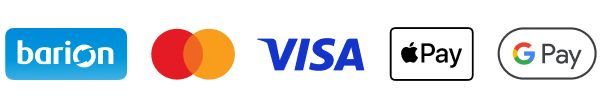 Barion, Mastercard, VISA, Apple Pay, Google Pay fizetési módok